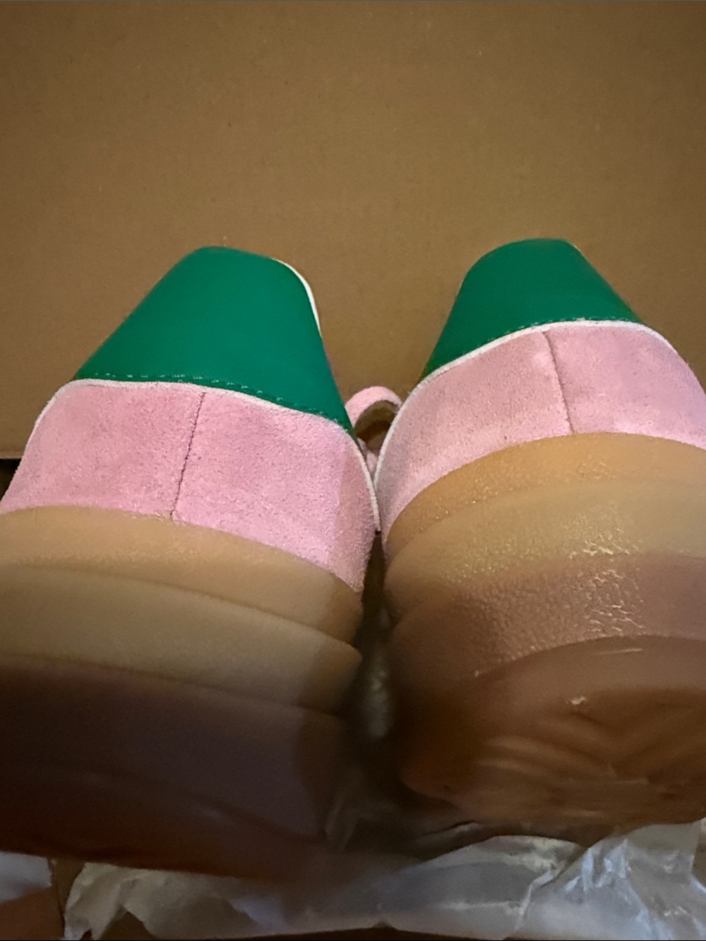 NWT Adidas Gazelle Bold W True Pink Green Sneakers Sz 8 (run big!) - Picture 8 of 12